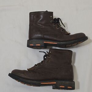 Ariat Work , side zipper Waterproof Leather Boots men's Size 6